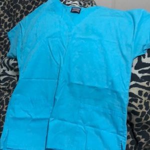 Blue scrub top
